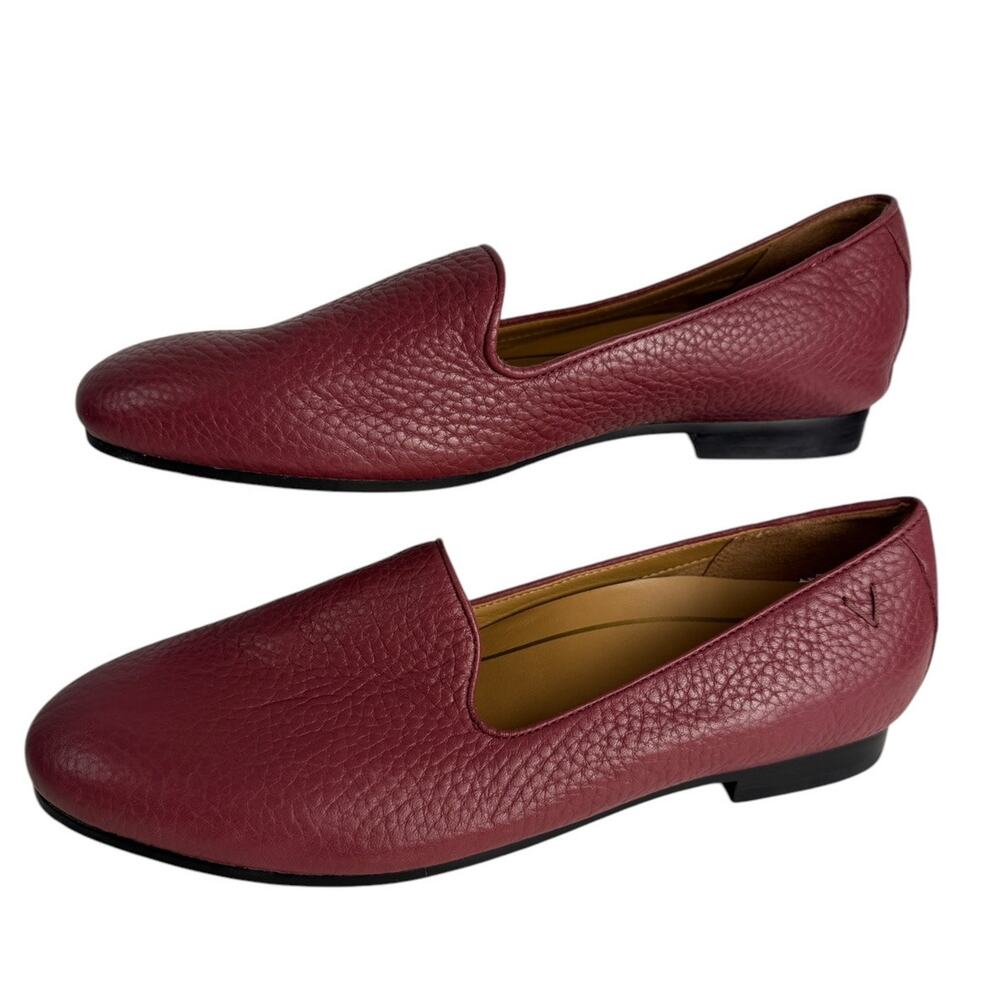 Vionic Willa Womens‎ Sz 5 Slip-on Maroon Pebble Leather Shoe NWOB